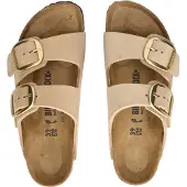 Birkenstock para mujer. 1024064 Sandalias de Piel Arizona Big Buckle (Ajuste Estrecho) beige (41), Plano, Nobuck, Ninguno, Casual, Birkensto