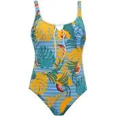 Vivid Traje de baño azul claro / dorado / rojo / blanco