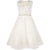 Happy girls Vestido oro / transparente / blanco