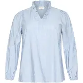 KAFFE CURVE Blusa 'Anni' azul cielo / azul pastel / plata