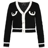 Faina Cárdigan negro / blanco