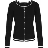 Dreimaster Klassik Cárdigan negro / blanco
