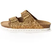 Bayton Zapatos abiertos 'Athena' oro / blanco