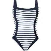 Sunflair Traje de baño azul oscuro / blanco