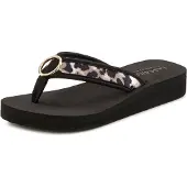 LASCANA Sandalias de dedo beige / negro