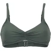 Vivid Top de bikini verde oscuro