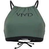 Vivid Top de bikini verde oscuro / negro