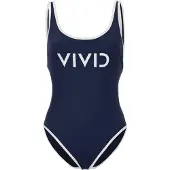Vivid Traje de baño marino / blanco