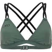 Vivid Top de bikini verde oscuro / negro
