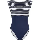 Vivid Traje de baño azul oscuro / blanco