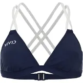 Vivid Top de bikini azul noche / blanco natural
