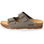 Bayton Zapatos abiertos 'Athena' taupe / negro