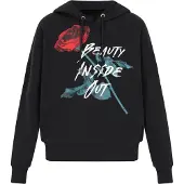 MyMo ROCKS Sudadera 'Comfy' esmeralda / altrosa / rojo / negro / blanco