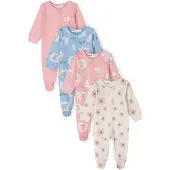 MINOTI Pijama entero/body azul / rosa claro / blanco