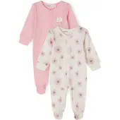 MINOTI Pijama entero/body rosa / blanco