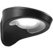 EDM Aplique LED 31852, color negro, 2 W, 1,8 W, 200 lúmenes, 155 lúmenes, energía solar, sensor de movimiento (6500 K)