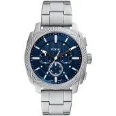 Fossil Reloj analógico 'Machine' navy / plata