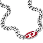 Diesel Cadena rojo / plata / blanco