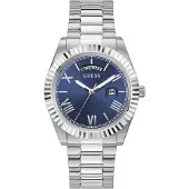 GUESS Reloj analógico 'Connoisseur' azul / plata