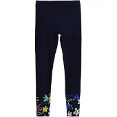 Desigual , Leggings flores, Algodon, Azul, S