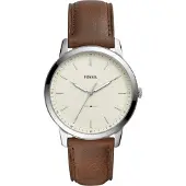 Fossil Reloj analógico 'THE MINIMALIST' marrón / plata