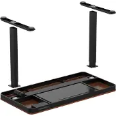 ActiveJet Escritorio con ajuste de altura eléctrico, dimensiones 140x70 cm, modelo ET119W-C, color negro/nogal