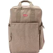 Levi's Mochila 'Large L-Pack Backpack' gris / rojo sangre / blanco
