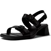 Camper para mujer. K201739-001 Sandalias de piel Ultrasoft Kora Sand negro (38), 3 a 5cm, Hebilla, Casual, outlet 2026.
