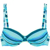 s.Oliver Top de bikini turquesa / azul oscuro / petróleo / blanco