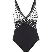 LASCANA Traje de baño ecru / salmón / negro