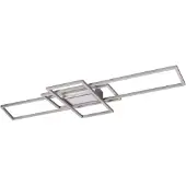TRIO Lámpara de techo LED , modelo IRVINE, acabado níquel mate