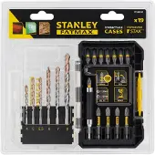 Stanley Set de brocas y puntas Fatmax de 19 piezas, STA88554-XJ
