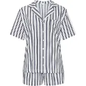 s.Oliver Pijama de pantalón corto marino / negro / blanco
