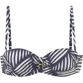 LASCANA Top de bikini marino / blanco