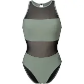 Arena Traje de baño 'MESH PANEL VENT BACK' jade / negro