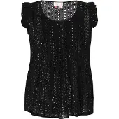 IZIA Top 'Boho' negro
