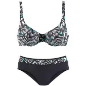 LASCANA Bikini negro / blanco