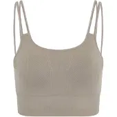 Born Living Yoga Sujetador deportivo 'Blume' beige oscuro