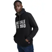 Lonsdale Sudadera con cremallera negro / blanco