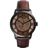 Fossil Reloj analógico marrón oscuro / antracita