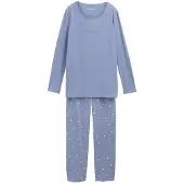 Tom Tailor Pijama azul claro / blanco