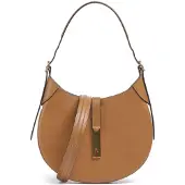 Ralph Lauren para mujer. 428944017002 Bolso Polo ID de piel beige (OSFA), Casual, outlet 2026.