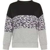 FELIPA Sudadera 'Fashion Look' gris / gris moteado / negro