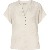 TATUUM Blusa 'Sarita' arena / marrón / offwhite