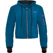 Winshape Sudadera con cremallera 'J009C' azul / blanco
