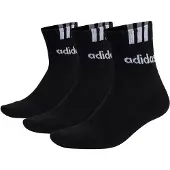Adidas Calcetines 3-Stripes Linear Half-Crew Cushioned Socks 3 Pairs hombre - Negro - L