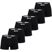BOSS Calzoncillo boxer negro / blanco
