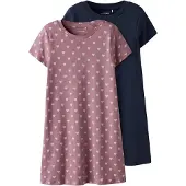 TWO SOON Vestido beige / marino / rosa