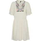 Vero Moda Vestido 'Sina' azul cielo / greige / verde oscuro / burdeos