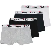 FILA Calzoncillo gris moteado / rojo vivo / negro / blanco